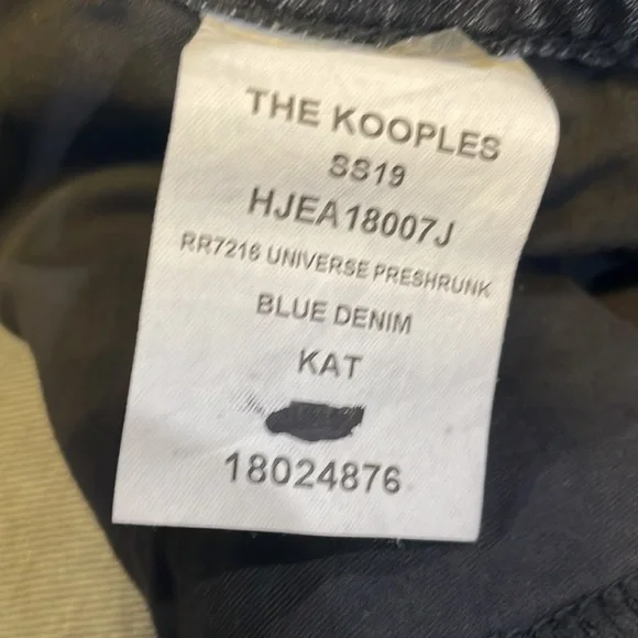 The Kooples distressed painted black slim fit jeans NWT - Picture 7 of 9